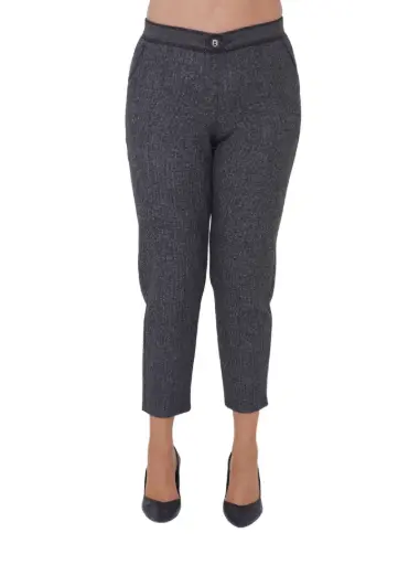 Pilkos stilingos šiltos kelnės 906-1