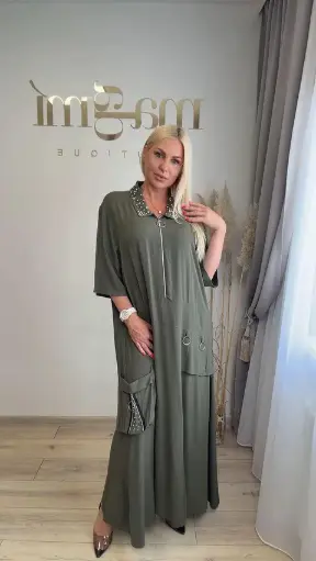 SUKNELĖ PUOŠNI APYKAKLĖ 4214
